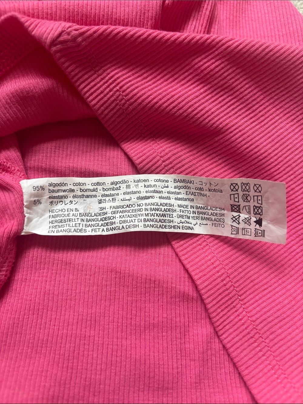 ZARA Hot Pink Ribbed Cropped Tank - Picture 4 of 5